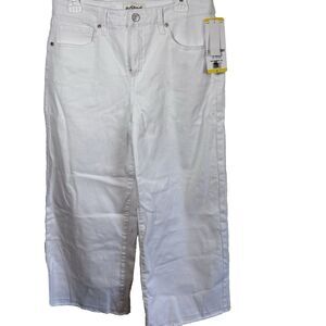 Edited by Remi Bader White Cropped Pants Womens Size 8 Stretch Cotton Minimalist